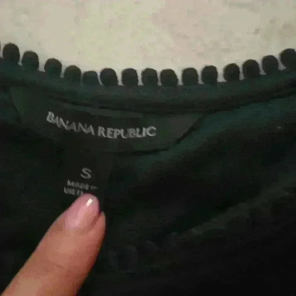 🌻NWOT Classic Navy Banana Republic Cross-Back Shell SMALL - Picture 3 of 5